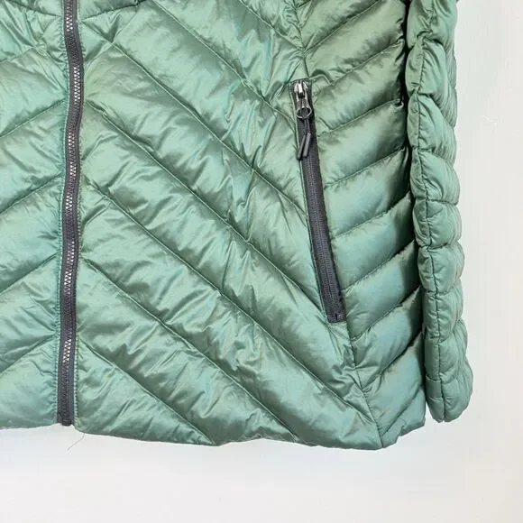 All In Motion Womens Extra Large Lightweight Packable Down Puffer Jacket Green - Picture 3 of 16